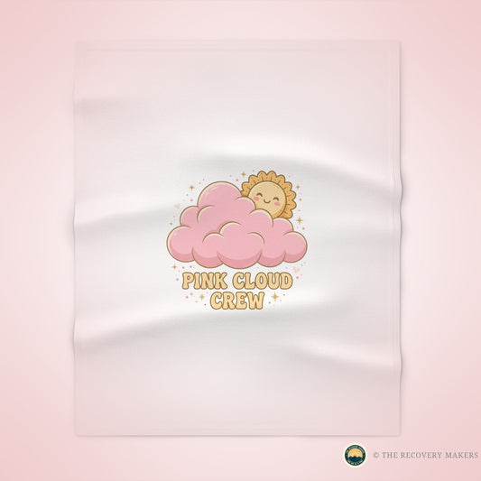Pink Cloud Throw Blanket - lifestyle photo