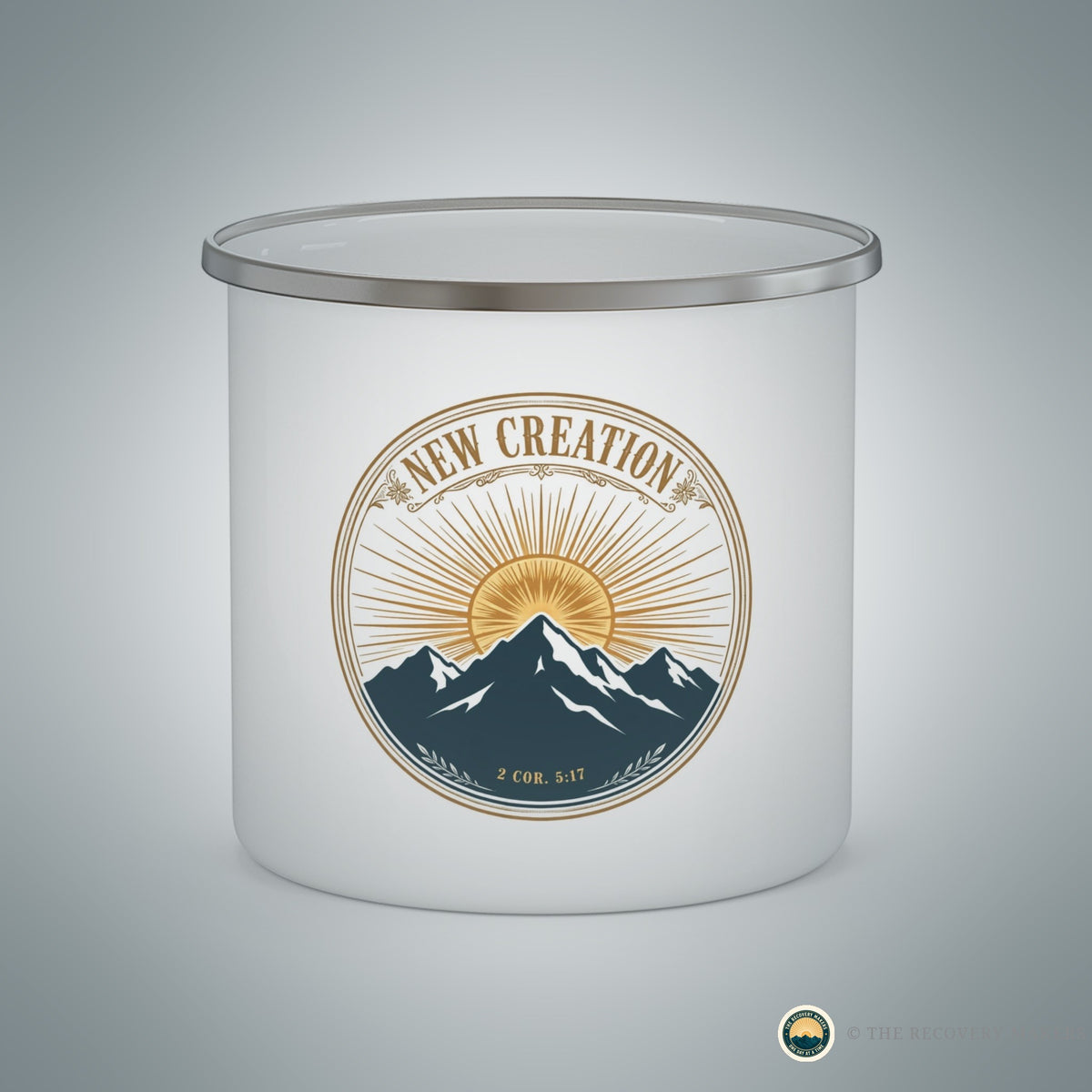 New Creation Enamel Camp Mug - lifestyle photo