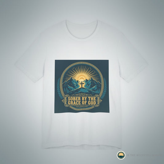 Sober by the Grace of God Tee - lifestyle photo