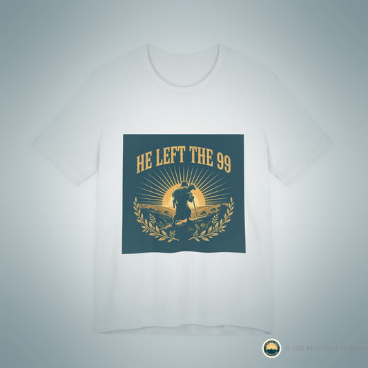 He Left the 99 Tee - lifestyle photo