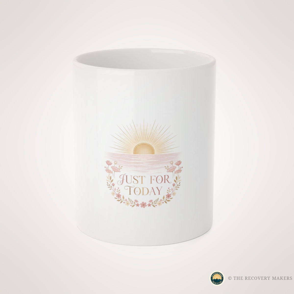 Just for Today Intention Mug — Blush - lifestyle photo