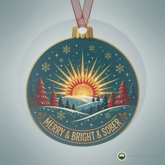 Merry & Bright & Sober Ornament - lifestyle photo