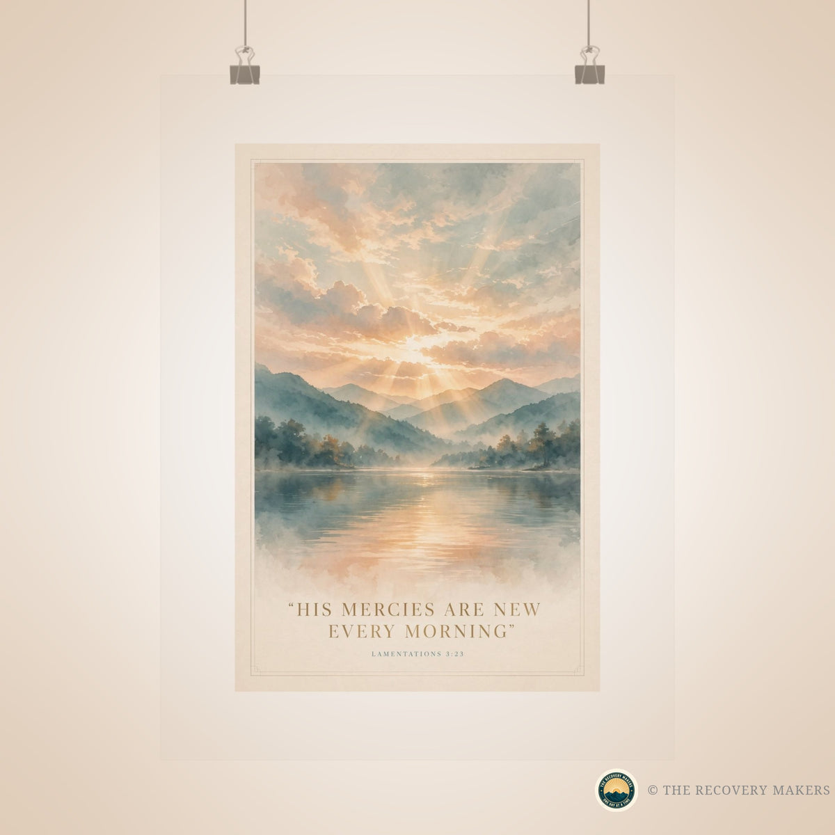 Scripture Wall Art — His Mercies Are New - lifestyle photo