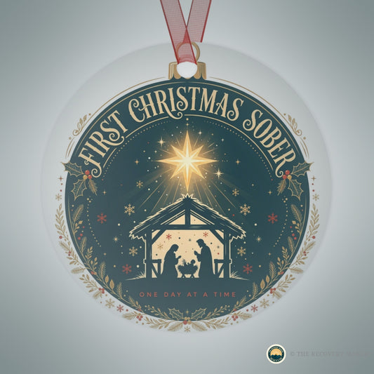 First Christmas Sober Ornament - lifestyle photo